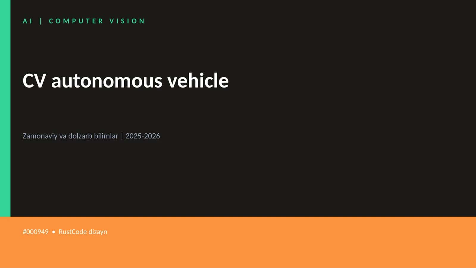 CV autonomous vehicle 1