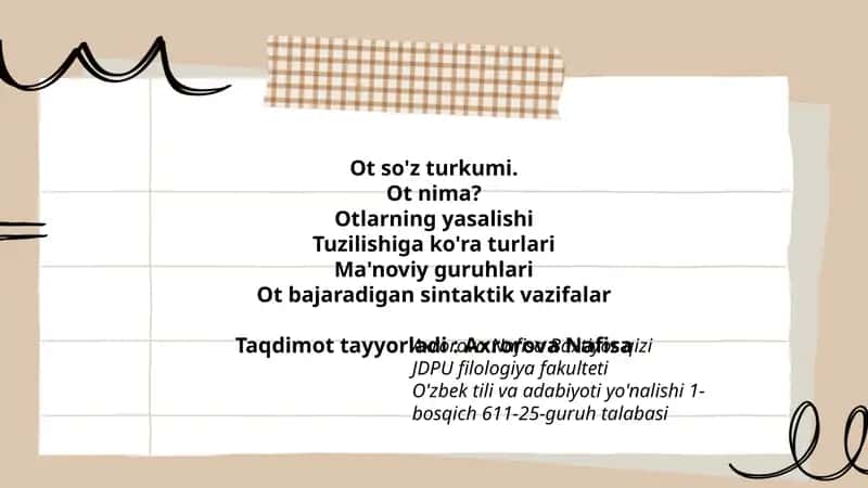 Ot so'z turkumi 1