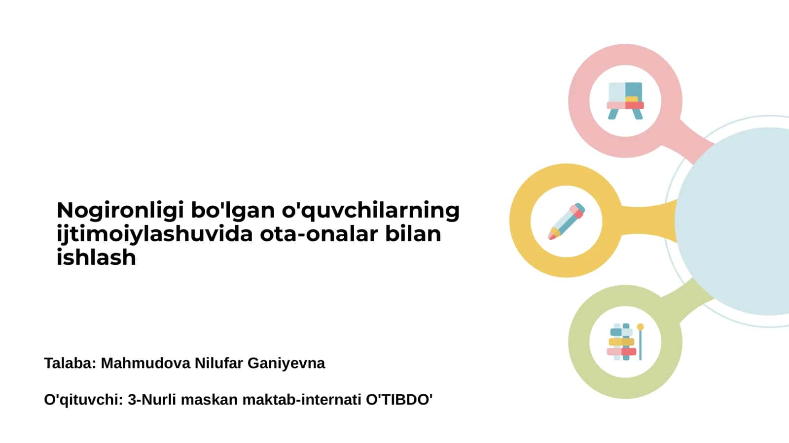 Nogironligi bo'lgan o'quvchilarning ijtimoiylashuvida ota-onalar bilan ishlash 1