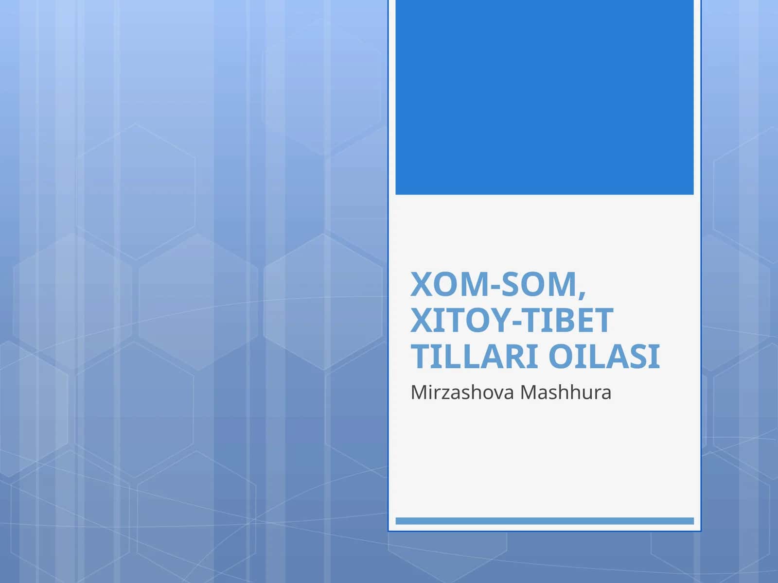 XITOY-TIBET TILLARI OILASI 1