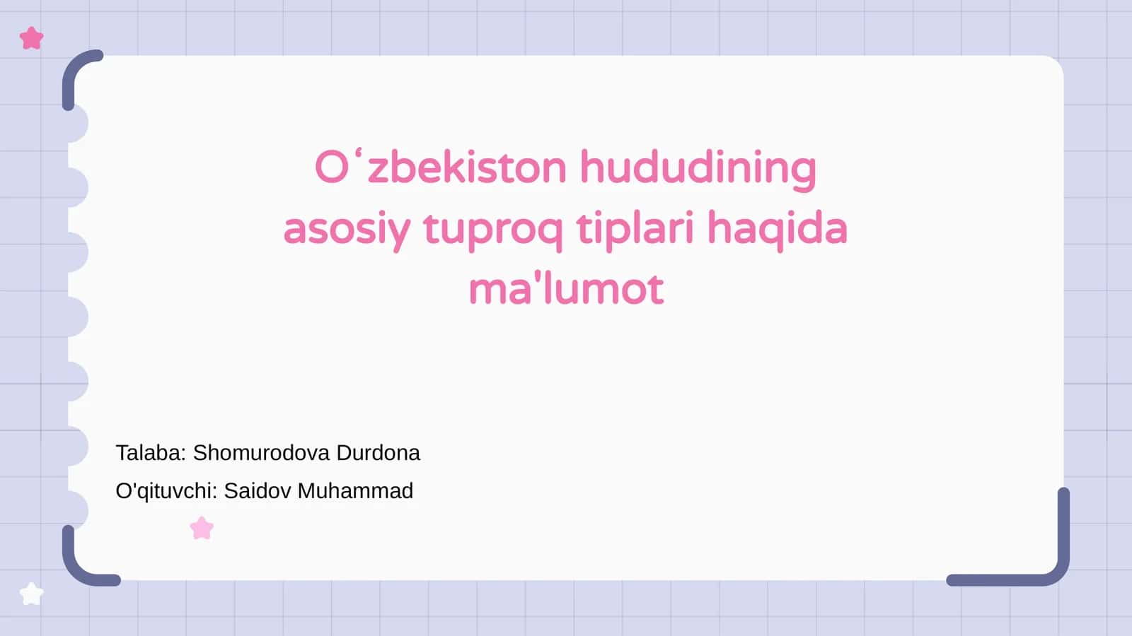 Oʻzbekiston Hududining Asoiy Tuproq Tiplari 1