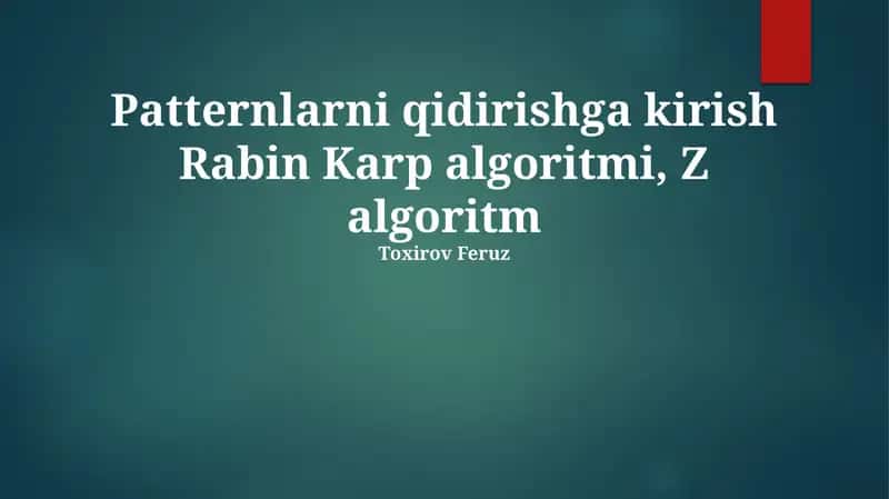 Z Algoritmi 1