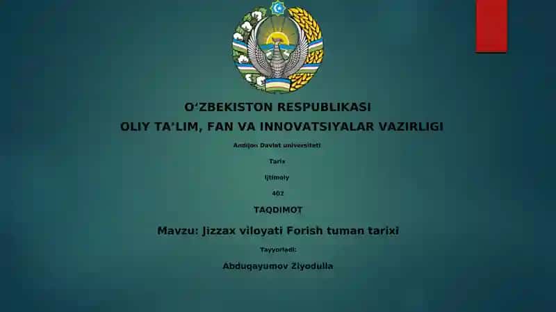 Forish tuman tarixi