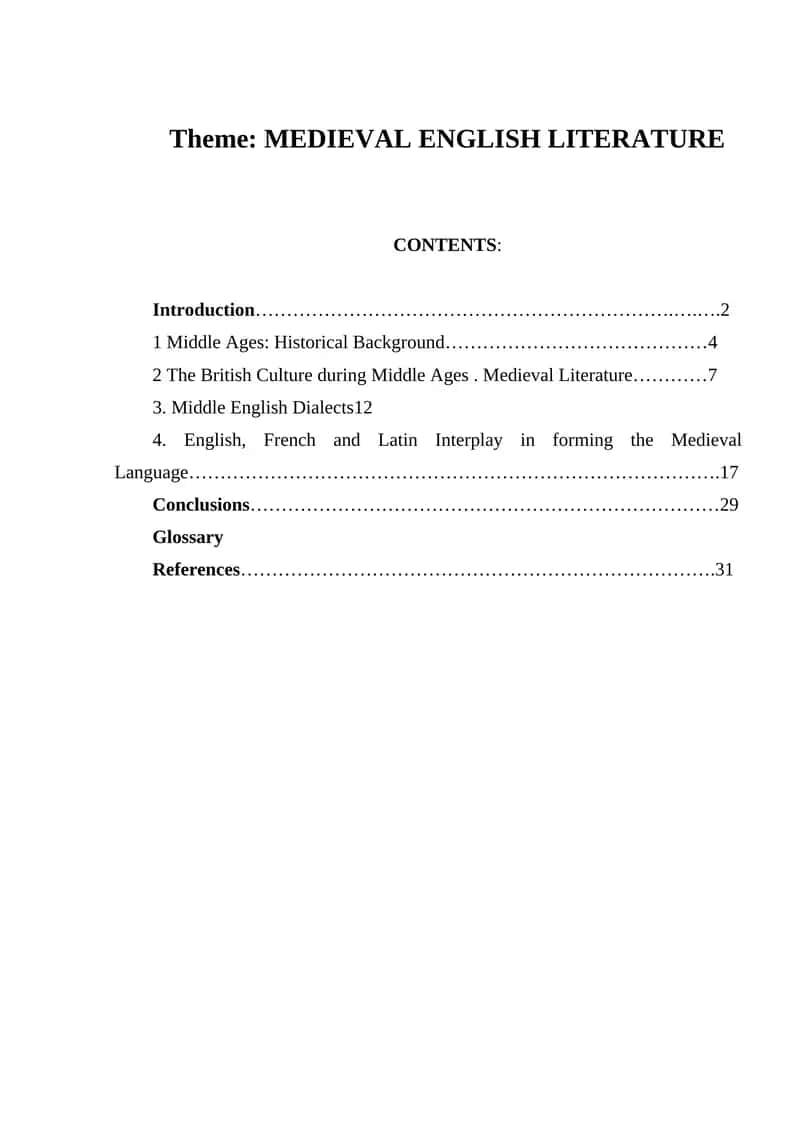 Trilingual Medieval British Culture 1