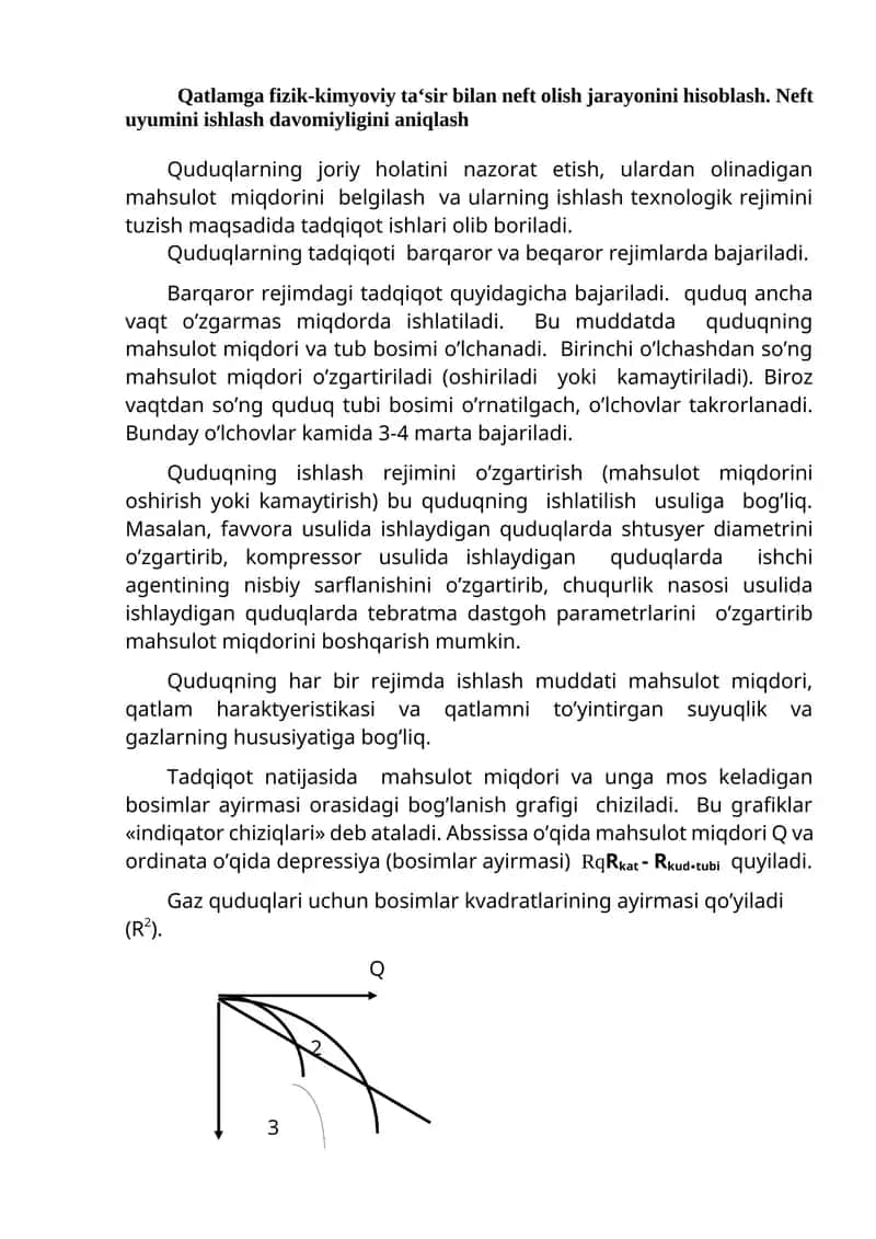 Quduqlar hisoboti 1