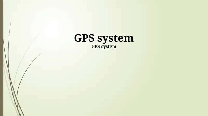 GPS system 1