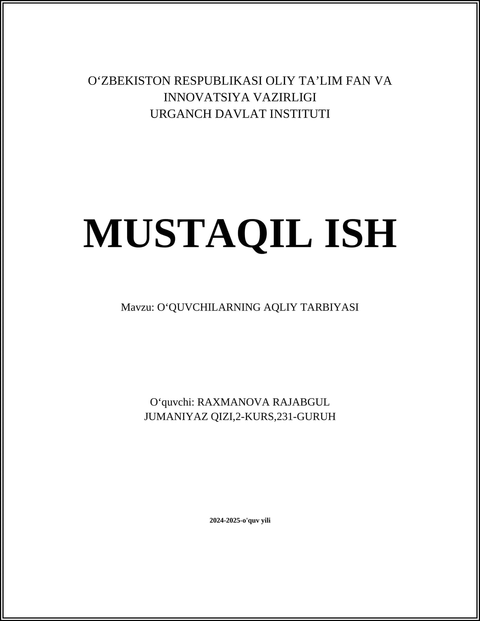 Intellektual rivojlanish usullari 1