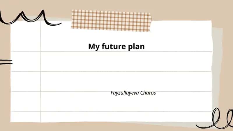 My future plan 1