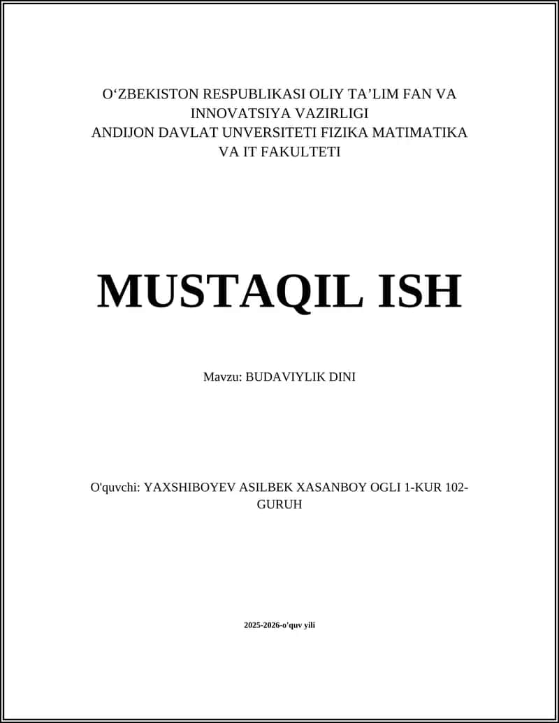 BUDAVIYLIK DINI 1