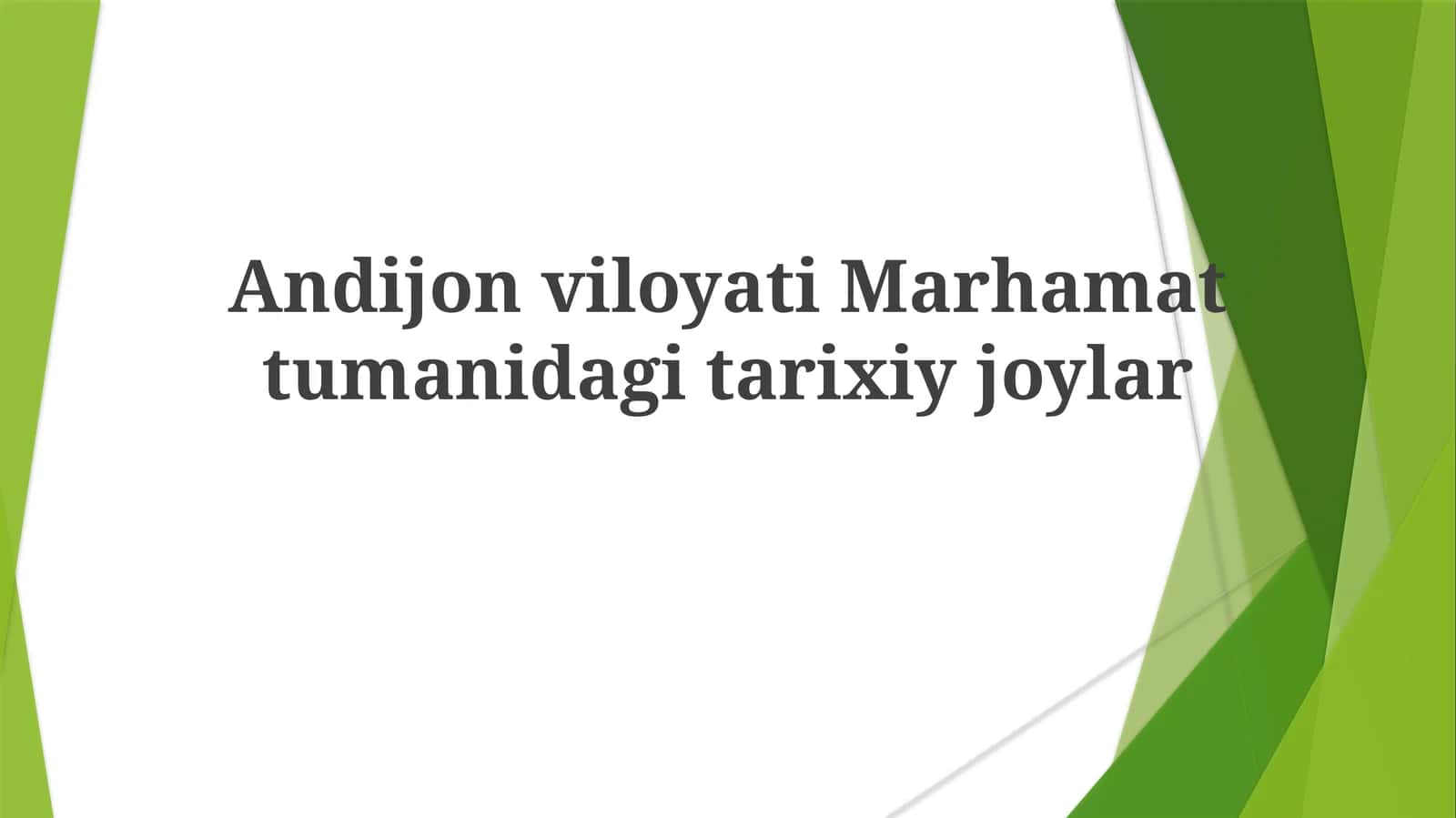 Marg'ilonning qadimgi tarixi 1