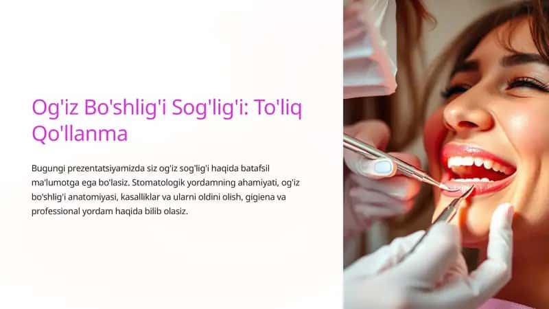 Og`iz bo`shlig`i sog`lig`i 1