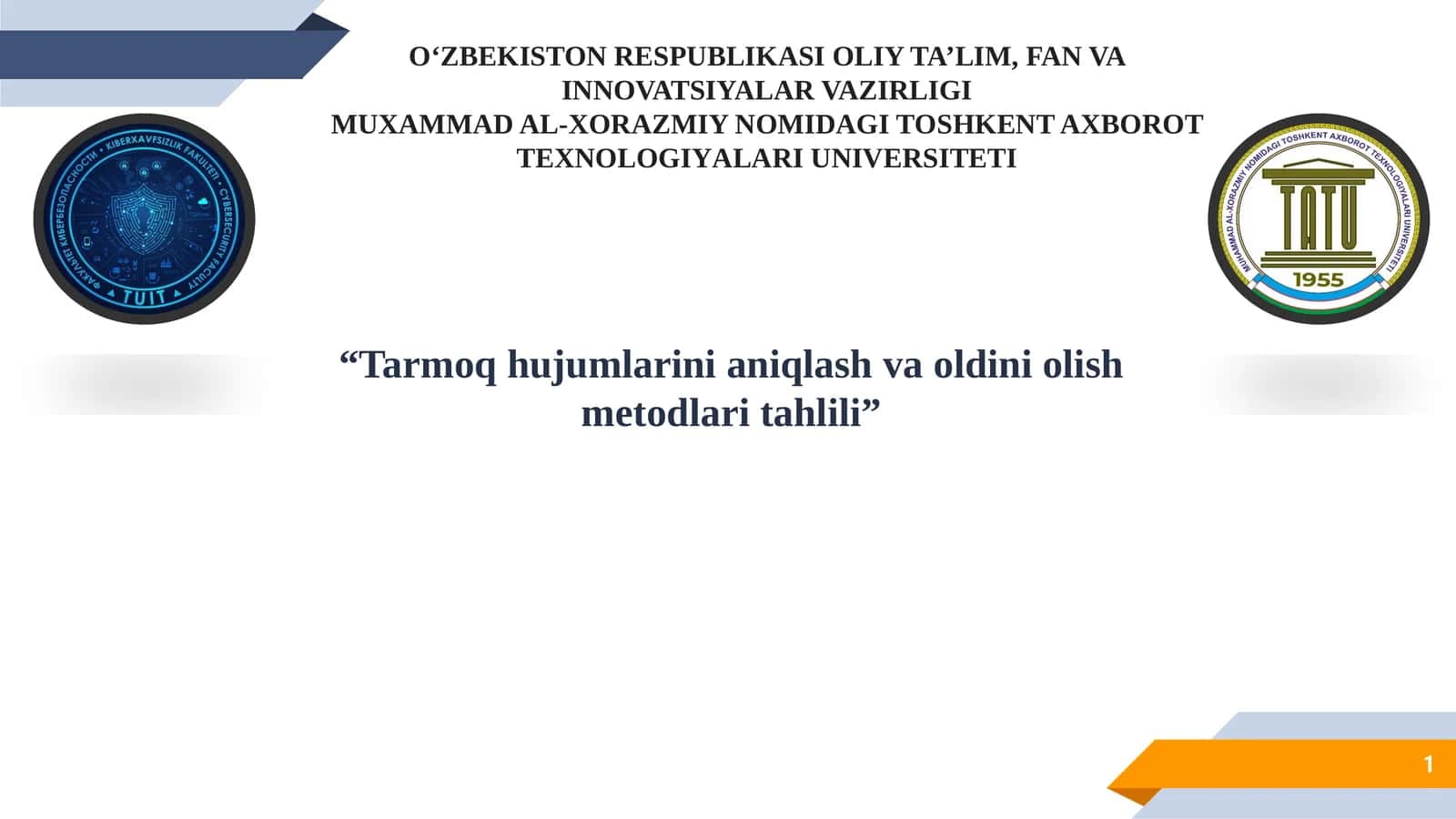 Tarmoq hujumlarini aniqlash va oldini olish metodlari tahlili 1
