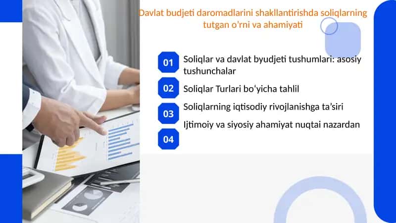 Davlat budjeti daromadlarini shakllantirishda soliqlarning tutgan o’rni va ahamiyati 1