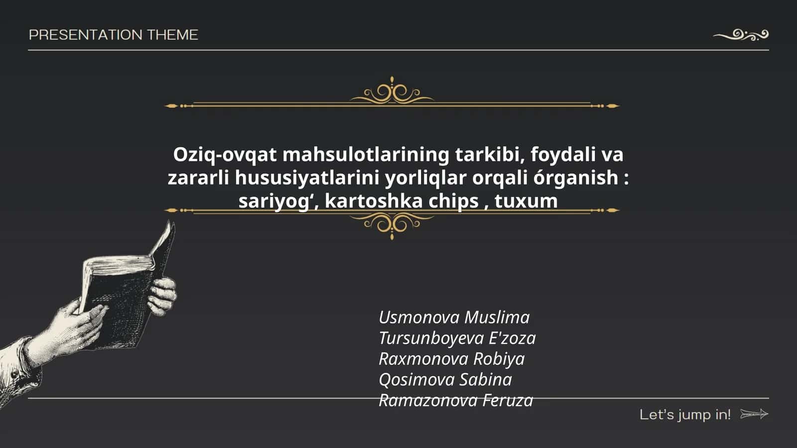 Oziq-ovqat mahsulotlarining tarkibi, foydali va zararli hususiyatlarini yorliqlar orqali órganish 1