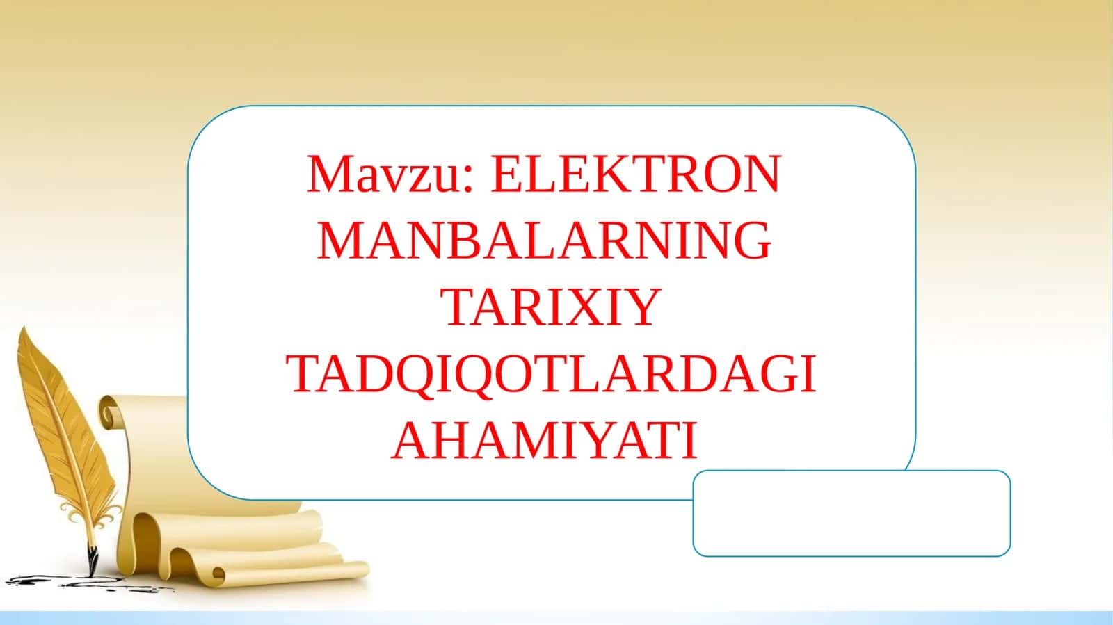 ELEKTRON MANBALARNING TARIXIY TADQIQOTLARDAGI AHAMIYATI 1