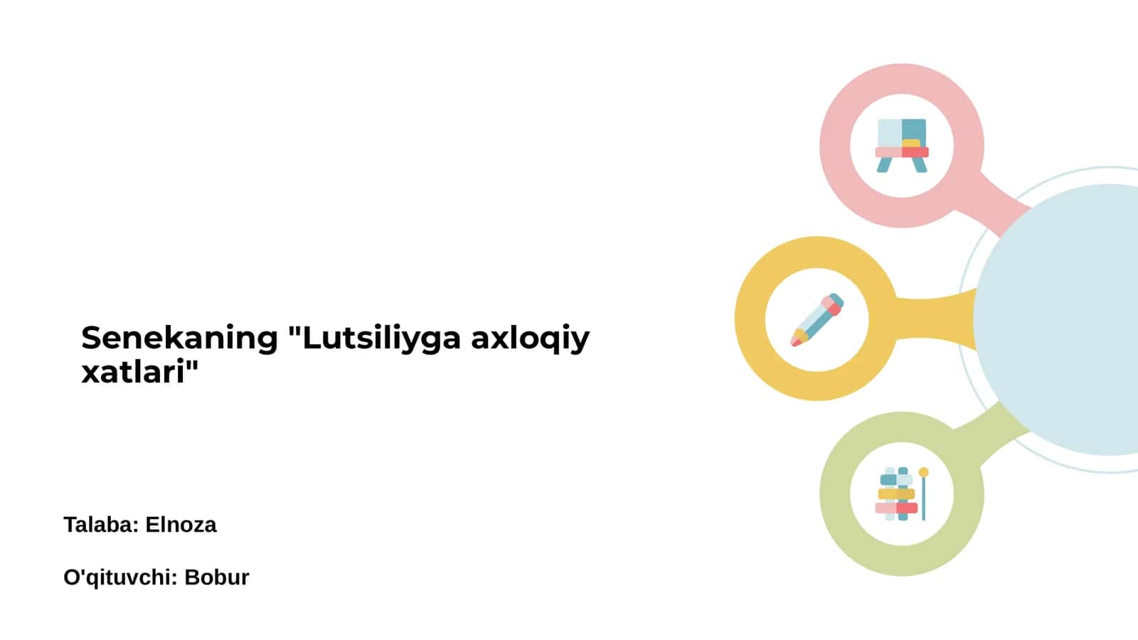 Senekaning "Lutsiliyga axloqiy xatlari" 1
