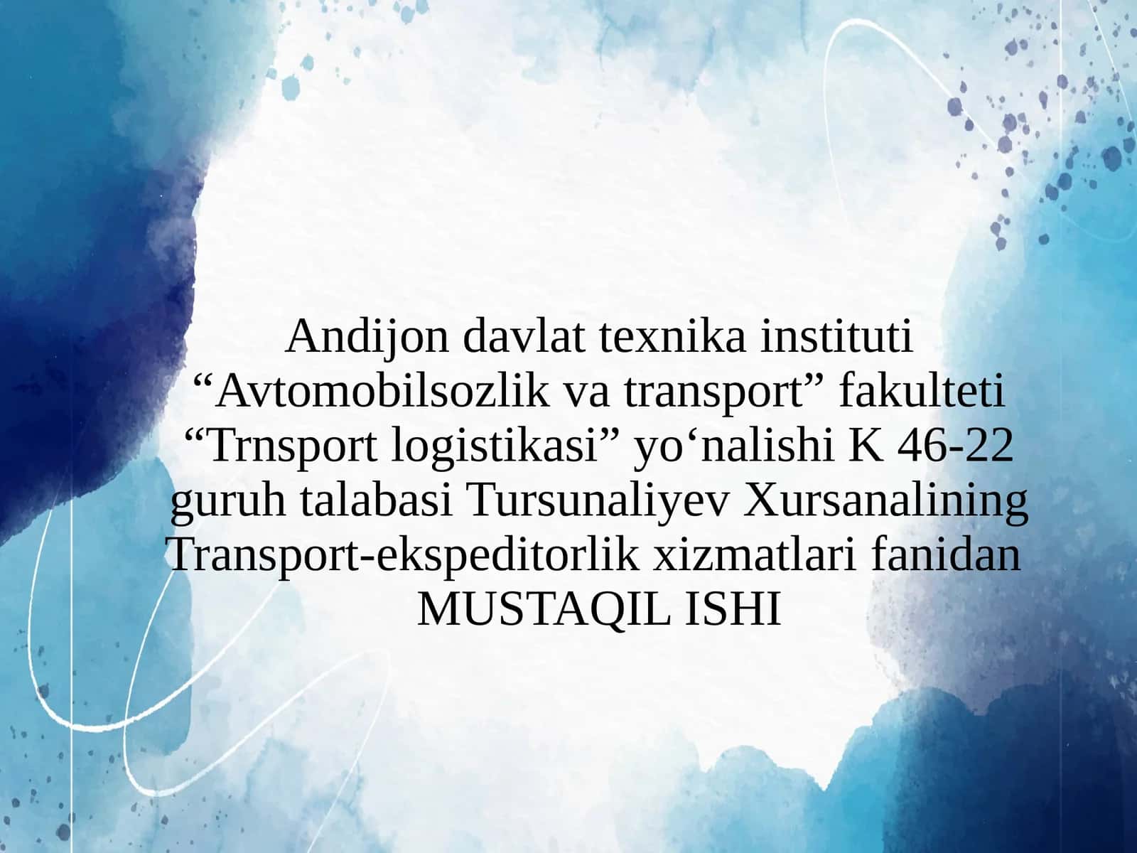 Transport-ekspeditorlik xizmatlarini bajarishda GPS tizimidan foydalanish 1