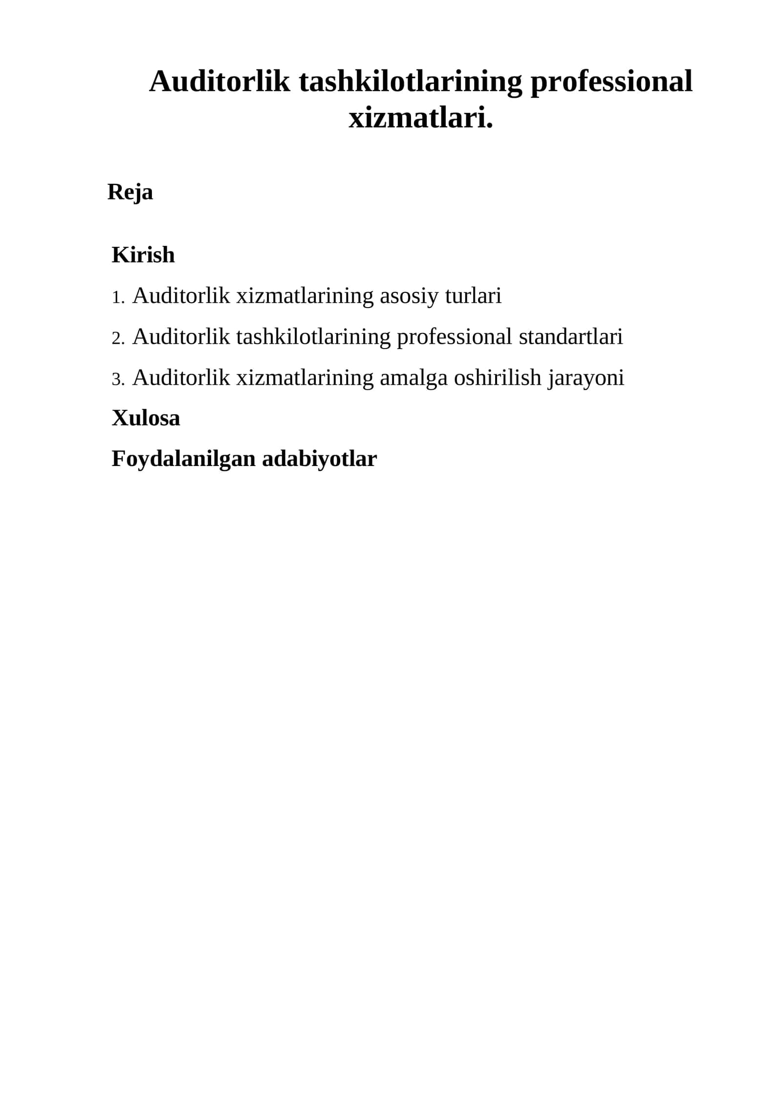 Auditorlik tashkilotlarining professional xizmatlari 1