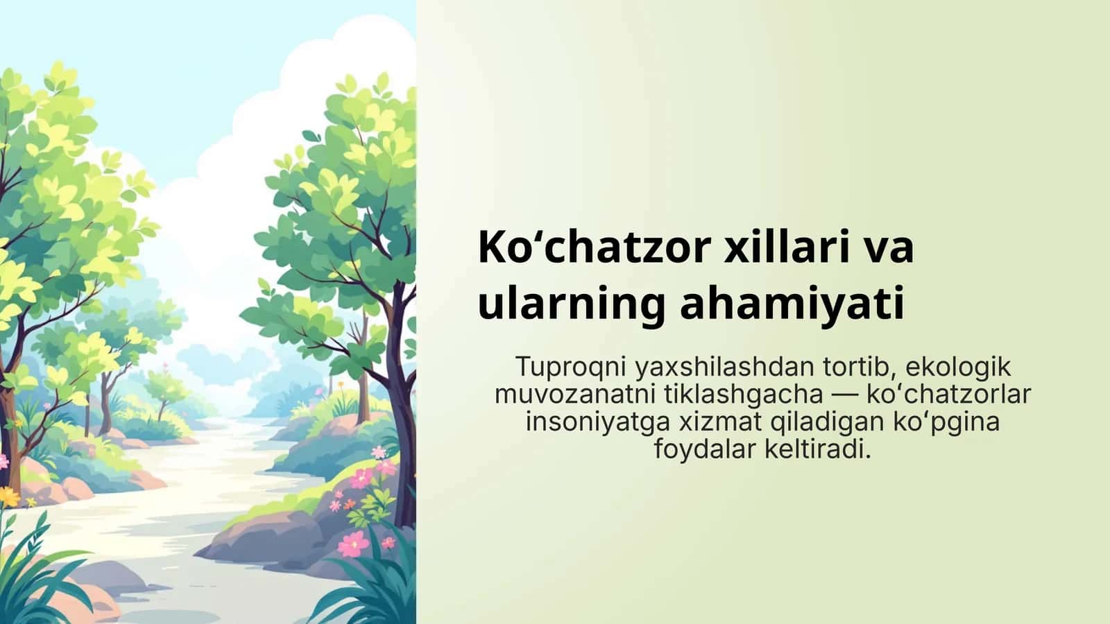 Koʻchatzor xillari va ularning ahamiyati 1