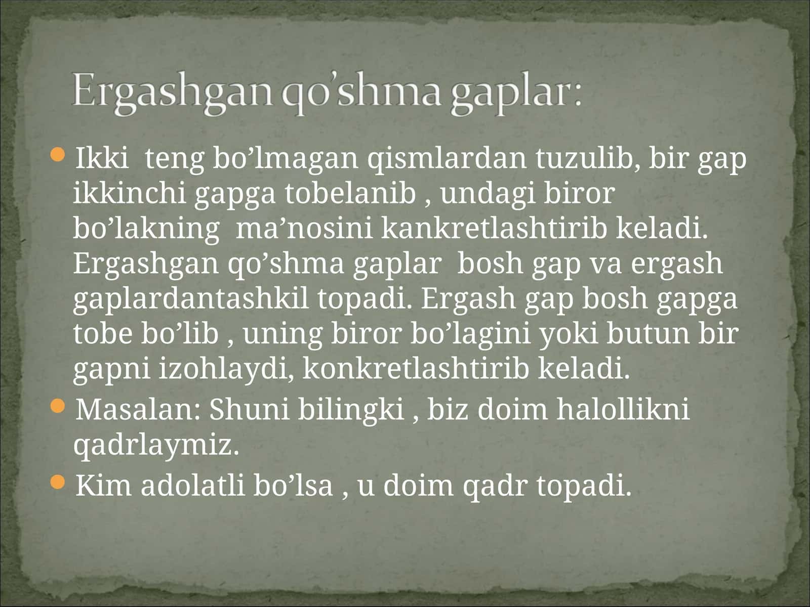 Bo'sh ergash gaplar 1
