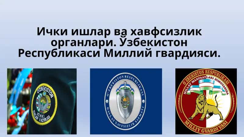 Ички ишлар ва хавфсизлик органлари 1