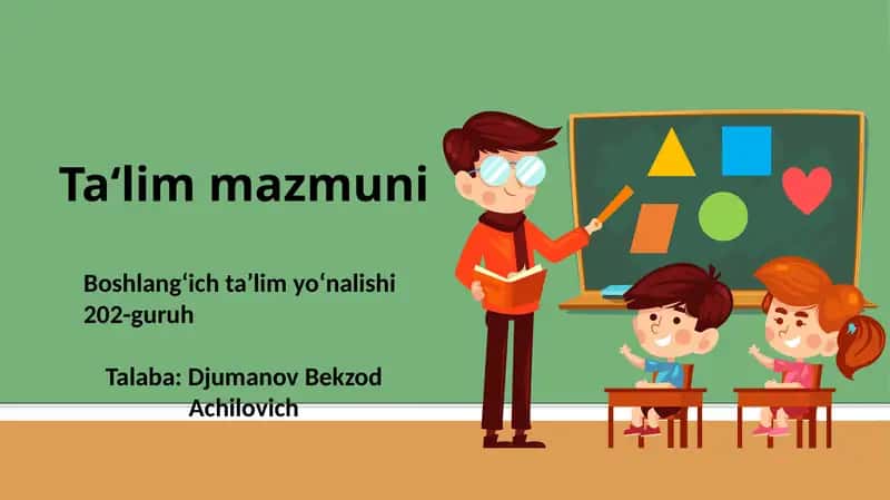 Didaktika haqida umumiy tushuncha 1