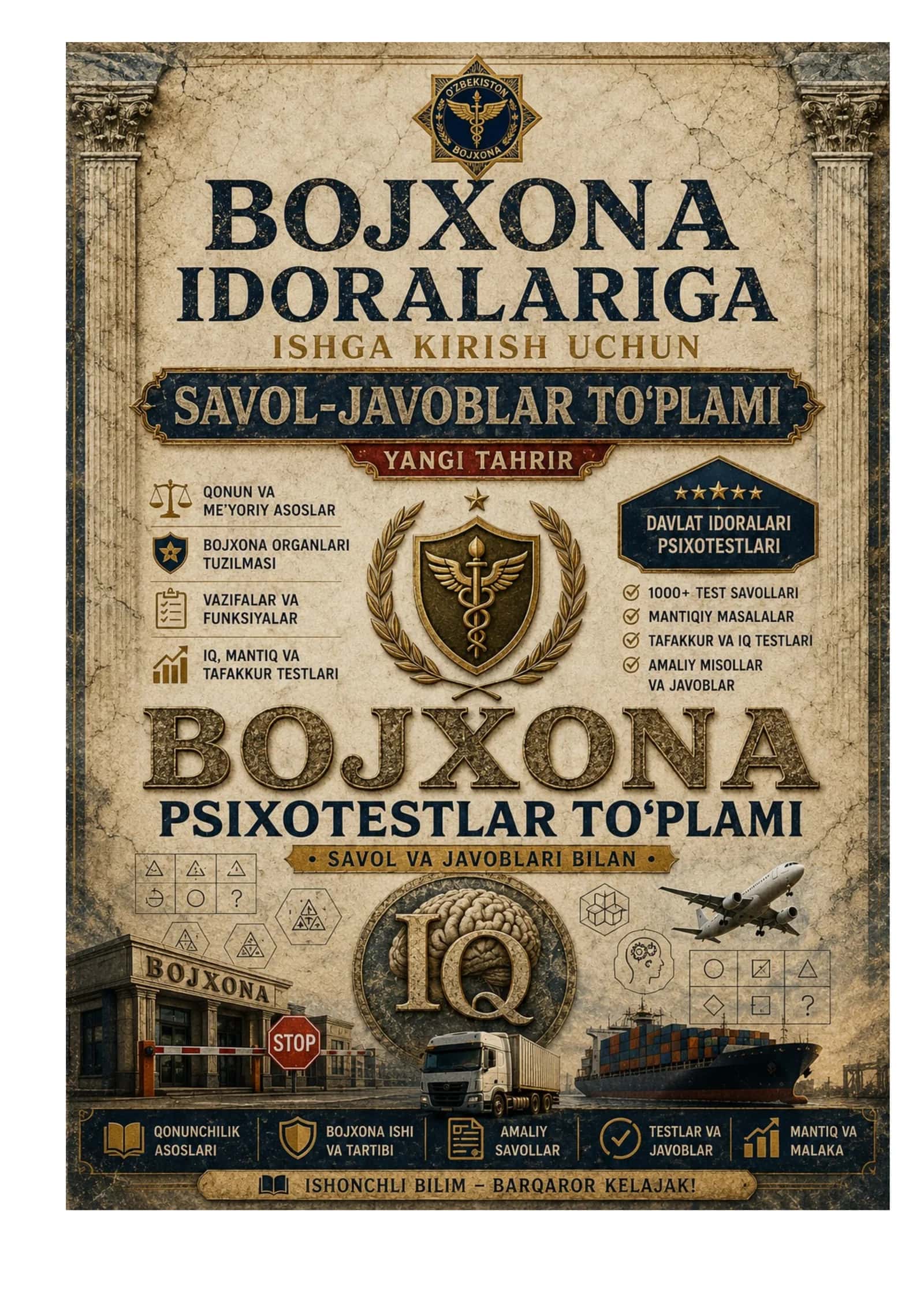 Bojxona psixologik test savollari javoblari bilan 1