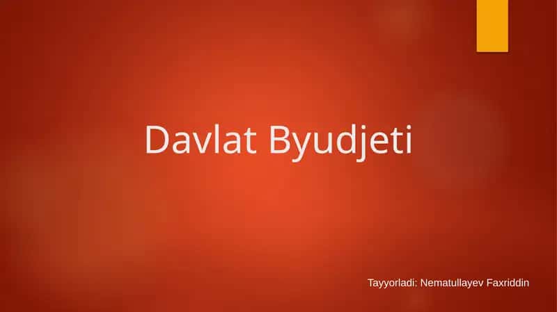 Davlat Byudjeti 1