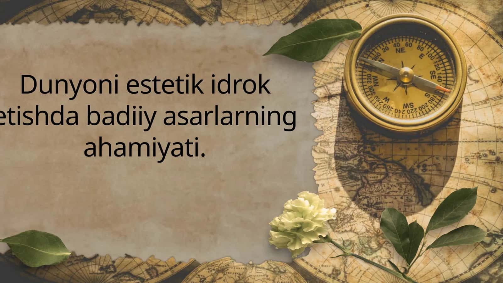 Dunyoni estetik idrok etishda badiiy asarlarning ahamiyati 1