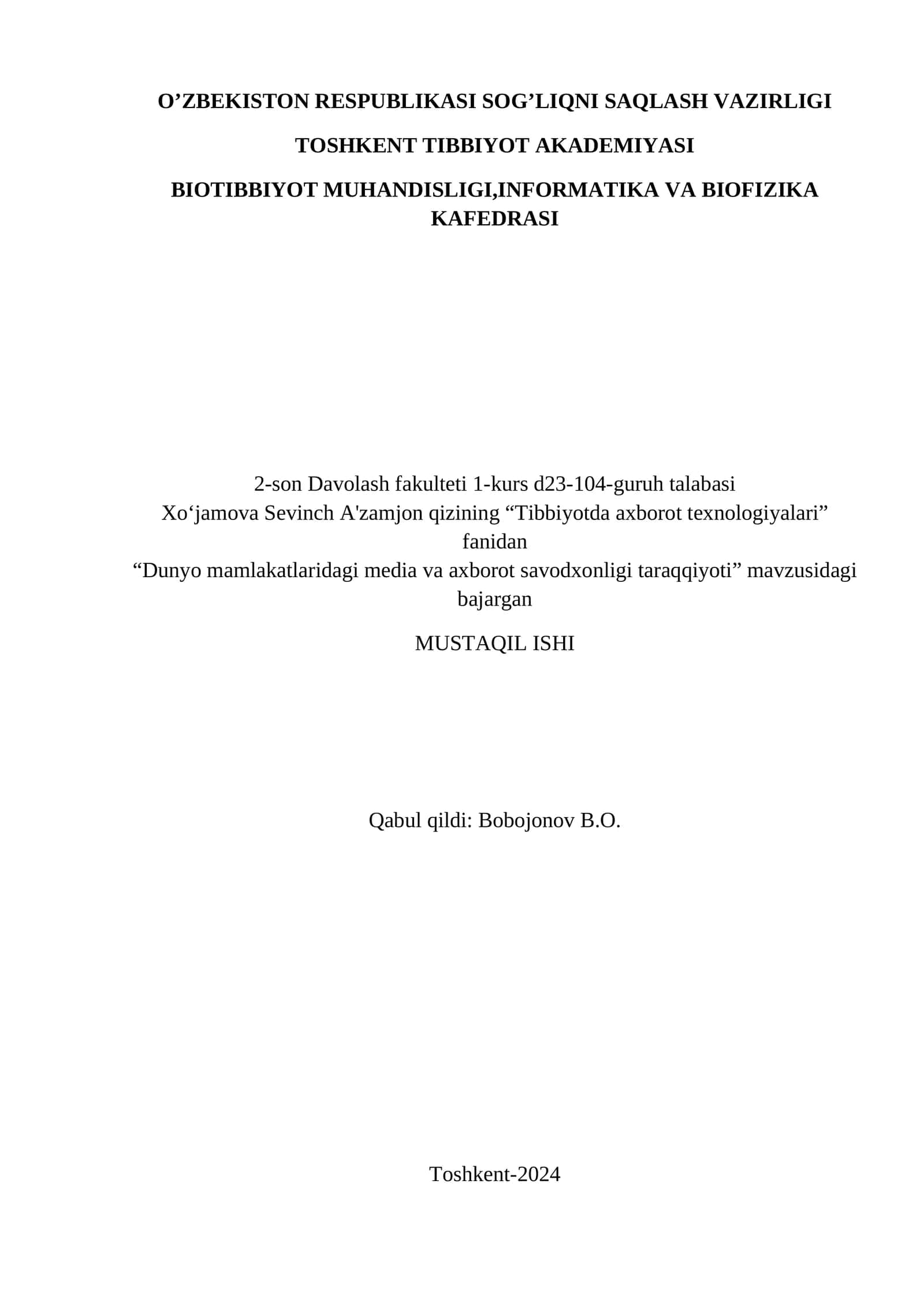 Dunyo mamlakatlaridagi media va axborot savodxonligi taraqqiyoti 1