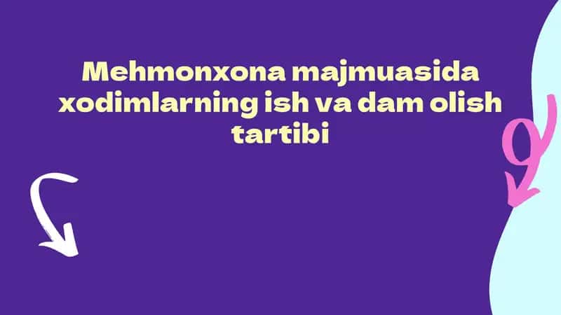 Ish va dam olish tartibi 1