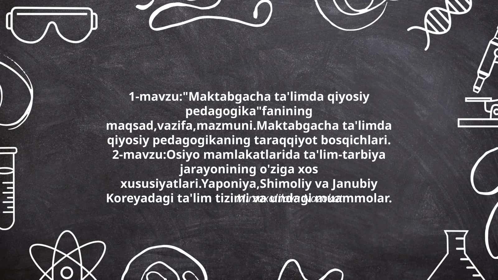 Maktabgacha ta'limda qiyosiy pedagogika 1