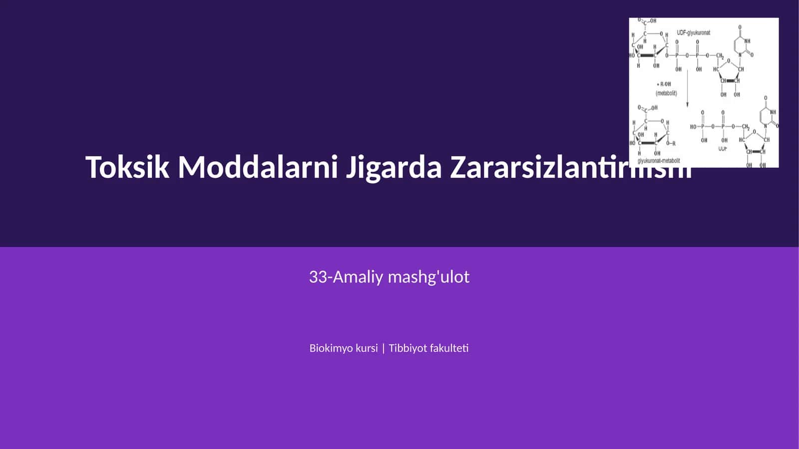 Toksik Moddalarni Jigarda Zararsizlantirilishi 1