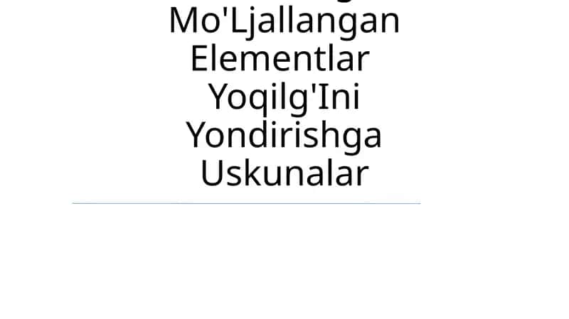Pechlarning Asosiy Elementlari Sovutishga Mo'Ljallangan Elementlar Yoqilg'Ini Yondirishga Uskunalar 1