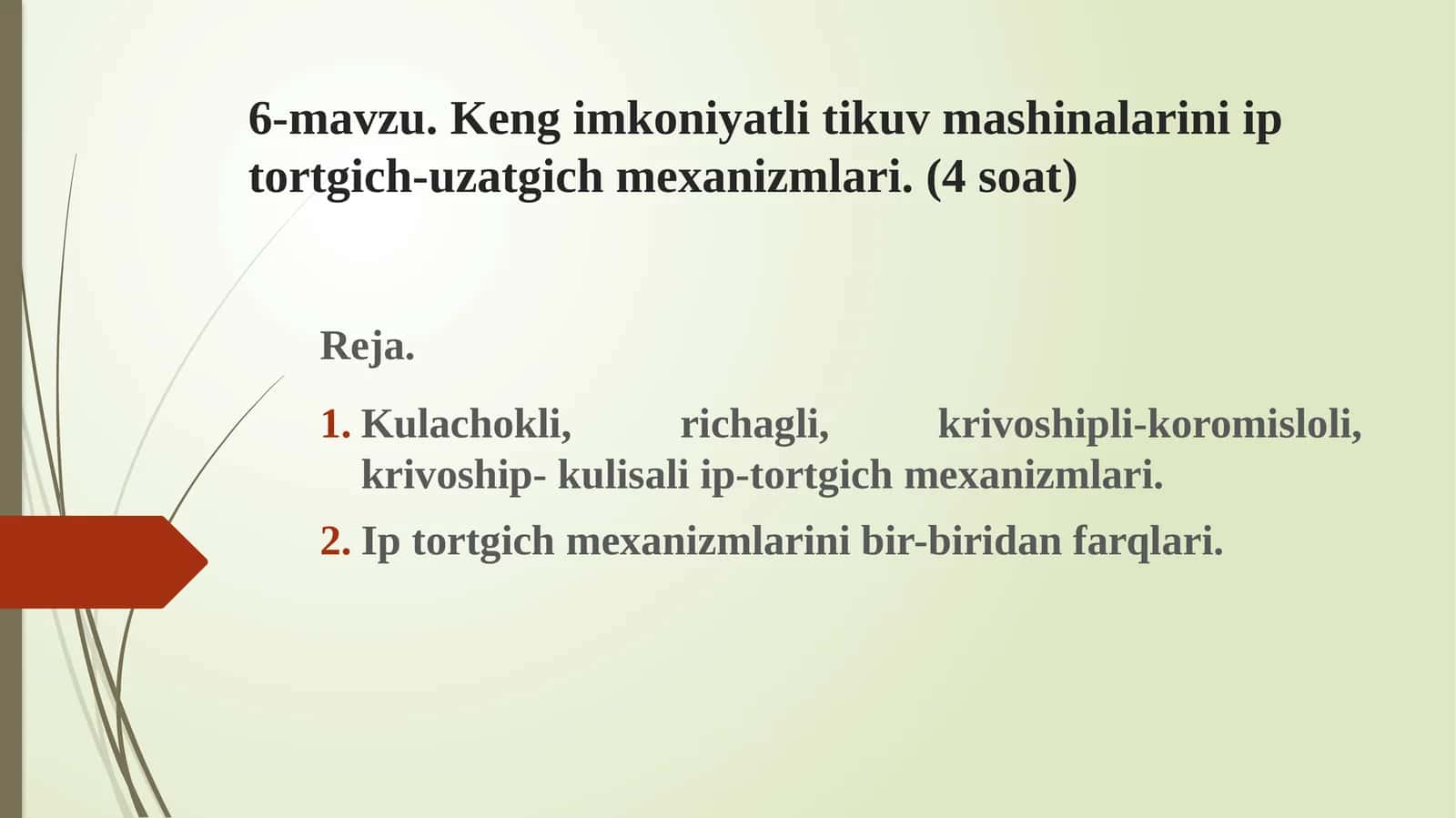 Kengimkoniyatli tikuvmashinalarini iptortgich-uzatgich mexanizmlari 1