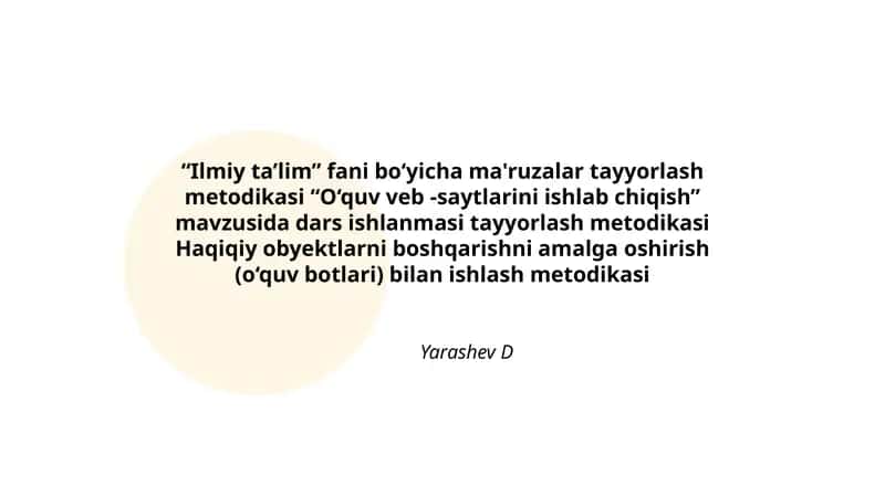 O‘quv veb -saytlarini ishlab chiqish 1