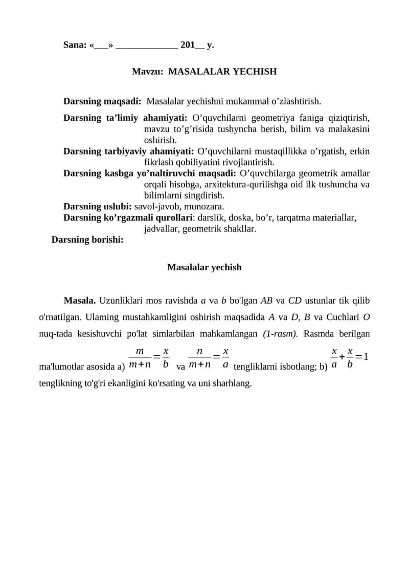 9-sinf geometriya2-chorak dars ishlanmalar 1
