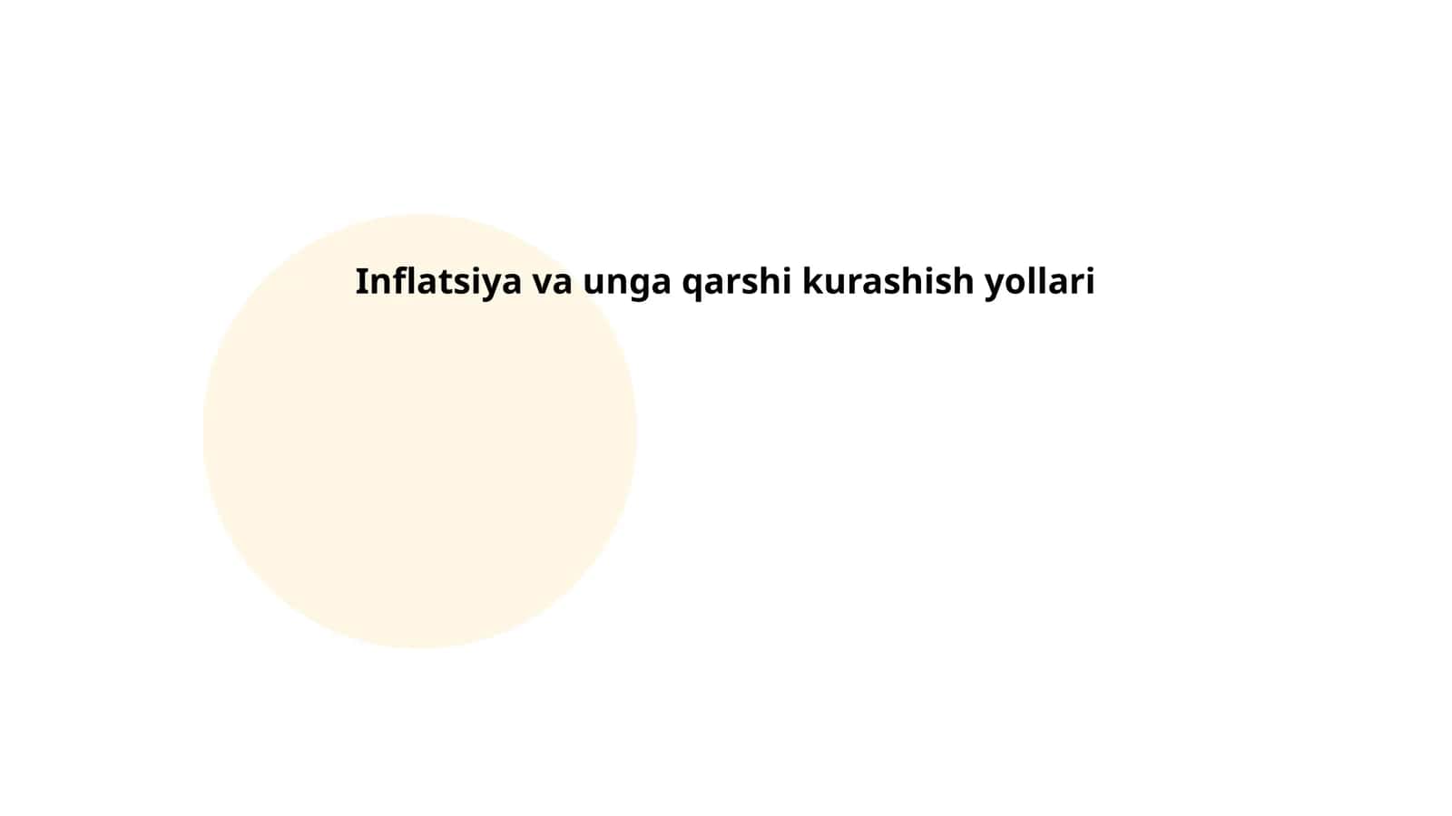 Inflatsiya va unga qarshi kurashish yollari 1