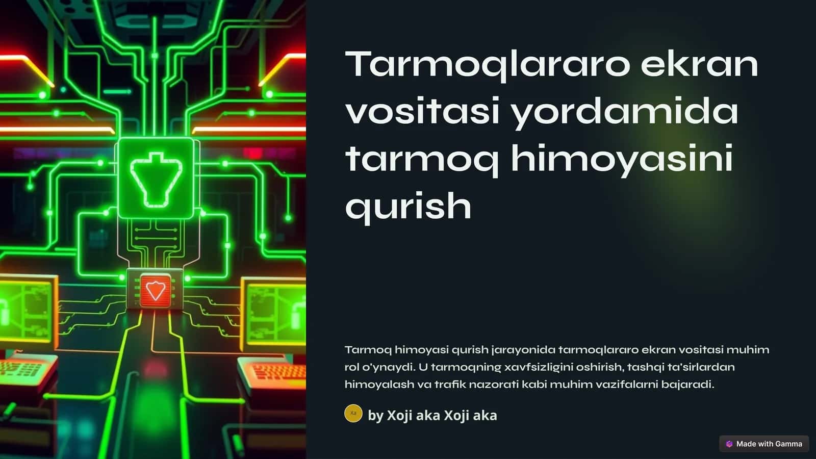 Tarmoqlararo ekran vositasi 1