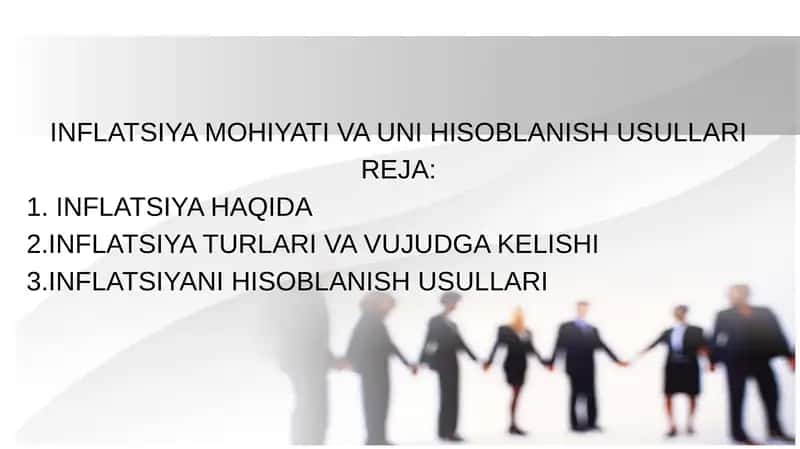 INFLATSIYA MOHIYATI VA UNI HISOBLANISH USULLARI 1