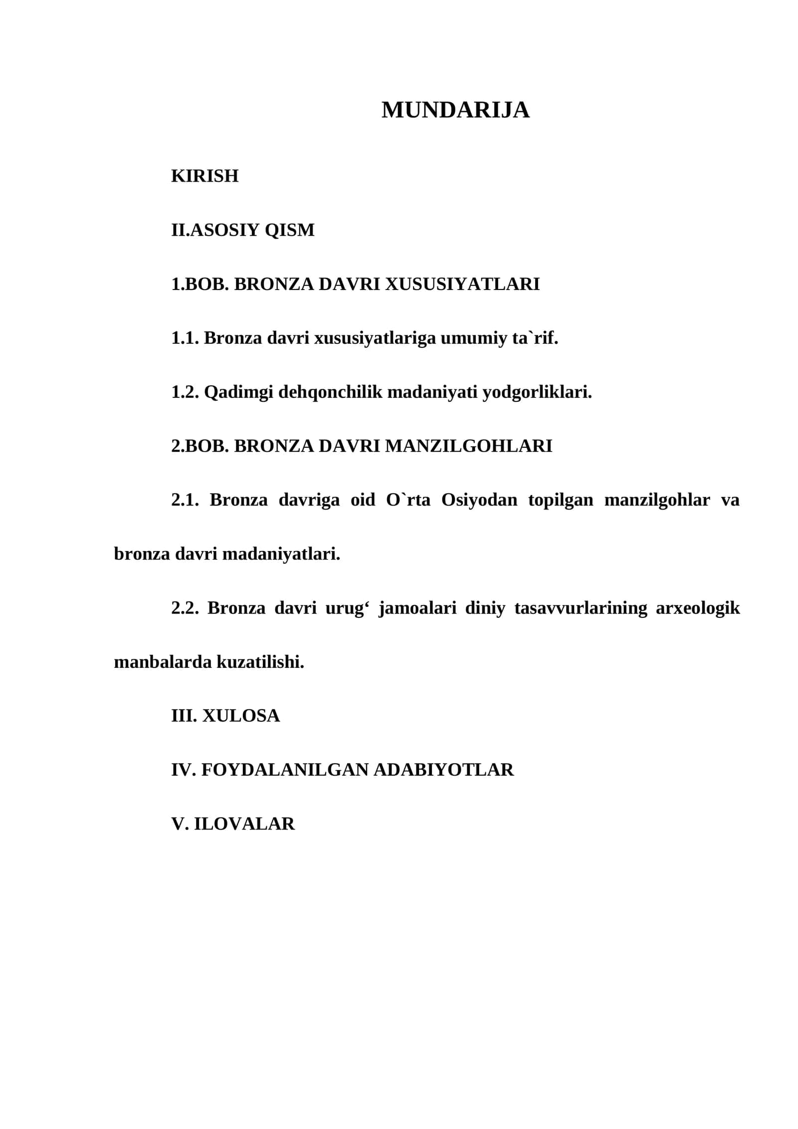 MUNDARIJA 1