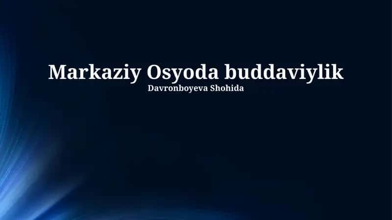 Markaziy Osiyoda Buddizmning Tarqalishi 1