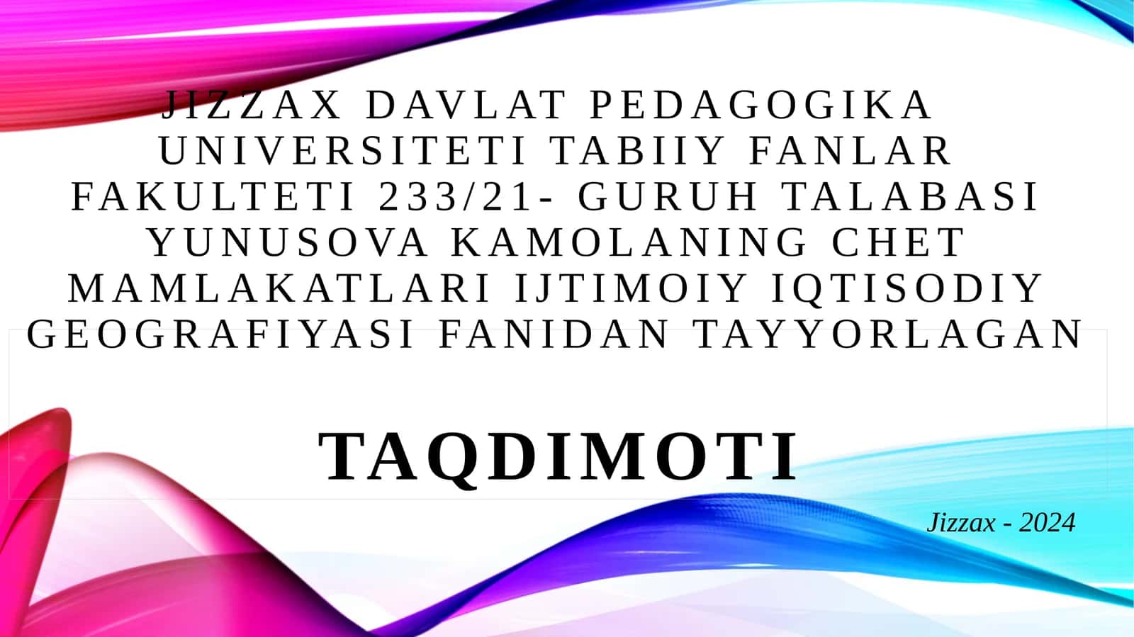 Xitoy Xalq Respublikasiiqtisodiy-ijtimoiygeografiktavsifi 1