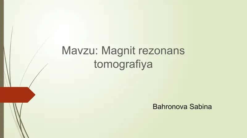 Magnitrezonanstomografiya 1