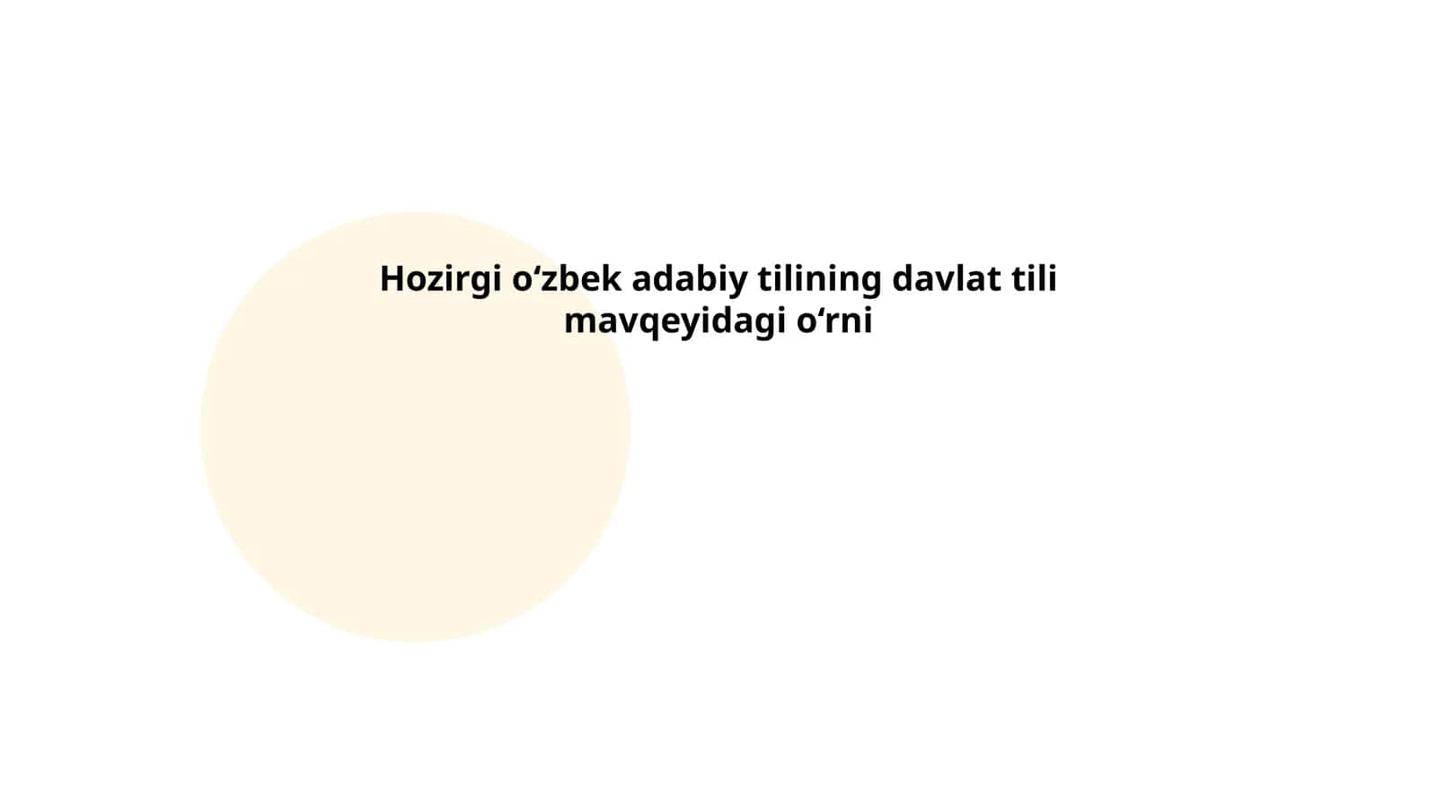 Hozirgi o‘zbek adabiy tilining davlat tili mavqeyidagi o‘rni 1
