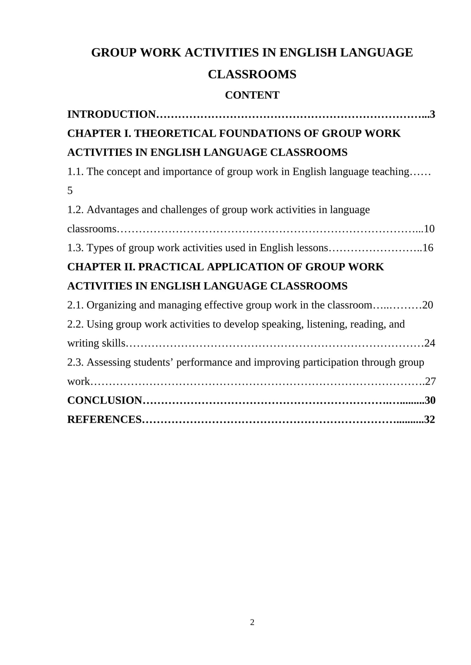 GROUP WORK ACTIVITIES IN ENGLISH LANGUAGE CLASSROOMS 1