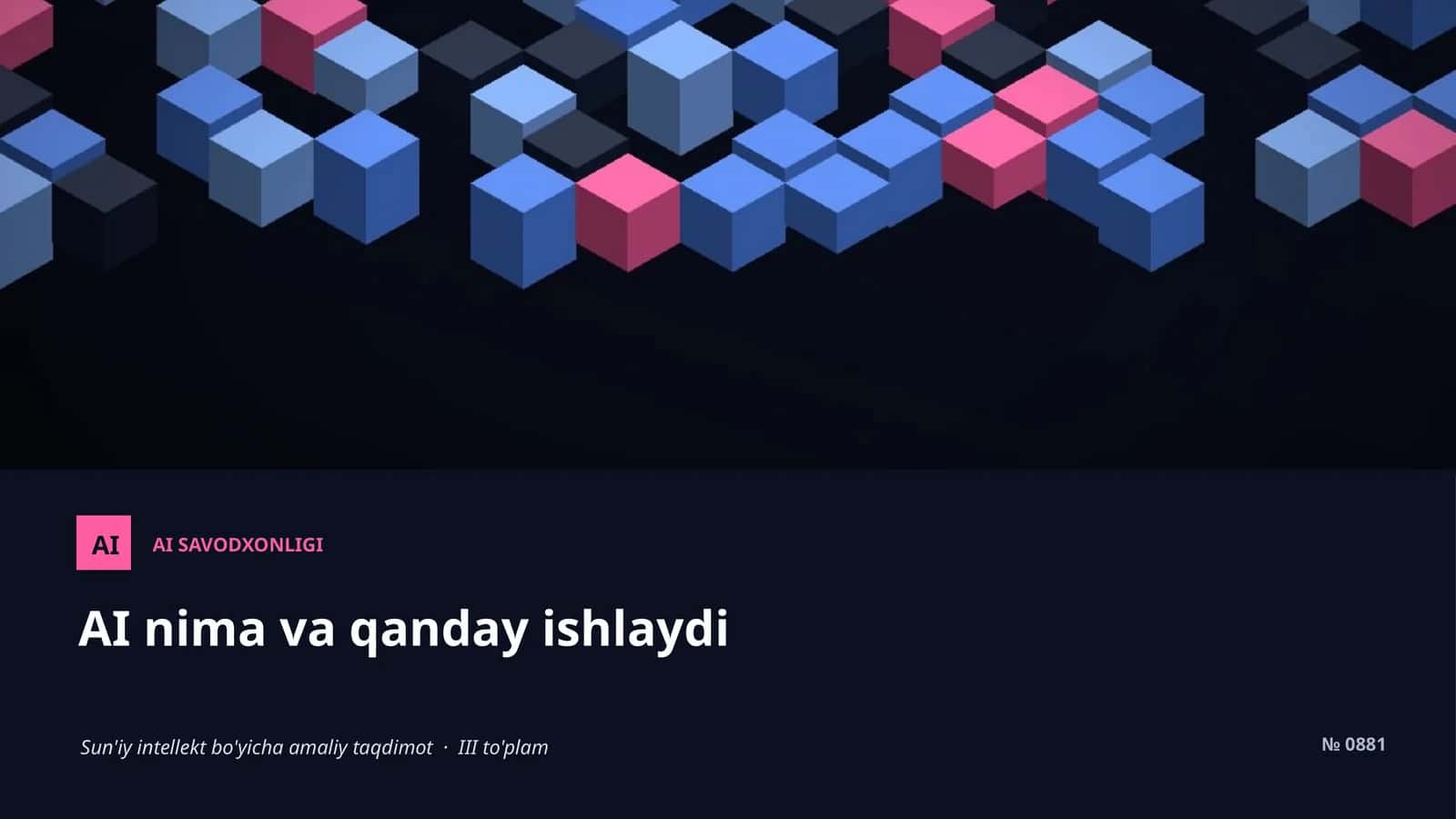 Sun'iy intellekt bo'yicha amaliy taqdimot 1