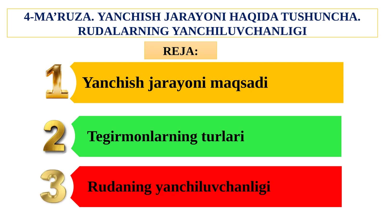 Yanchish Jarayoni haqida Tushuncha 1