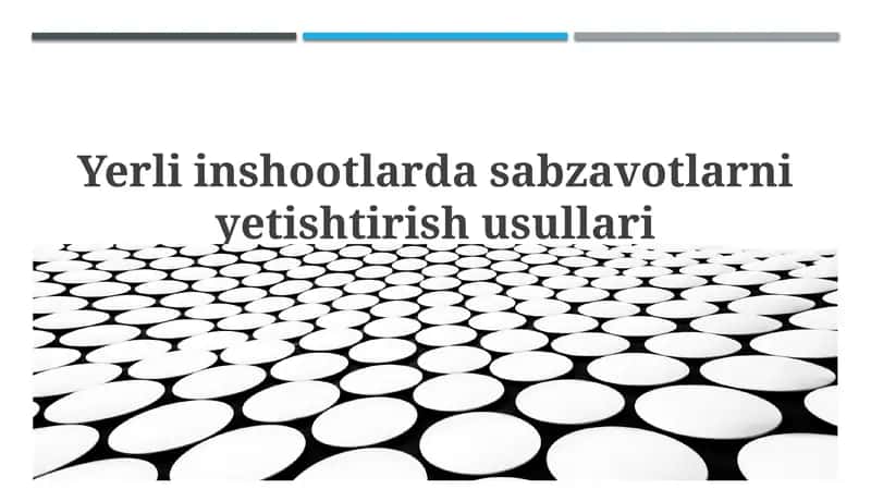 Issiqxona sabzavotchiligining asosiy usullari 1