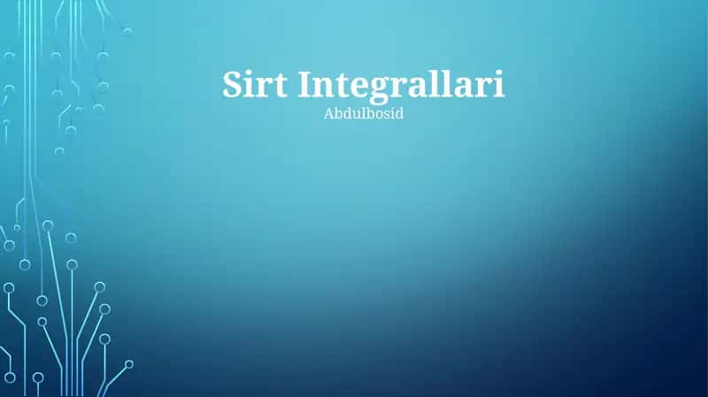 Sirt Integrallari 1